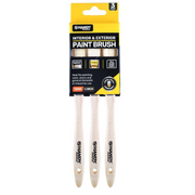 Paint Brush Wooden Handle 12mm 3pk (Suitable for Latex, Oil & Water Based Paints)