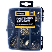 Fasteners & Fixings in Storage Case Picture Hanging Set 151pc