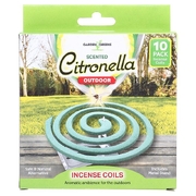 Incense Coils Citronella 10pk 12cm Outdoor Use 