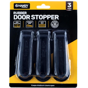 Handy Hardware 3pc Rubber Door Stopper White & Black