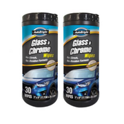 Auto Bright Auto Glass & Chrome Wipes 30pk