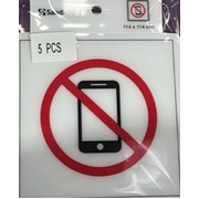 NO MOBILE S/ADHESIVE SIGN