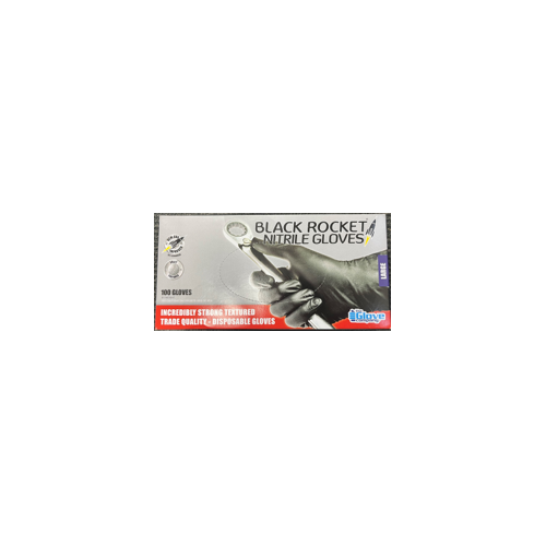 Black Nitrile Gloves box 100 XL