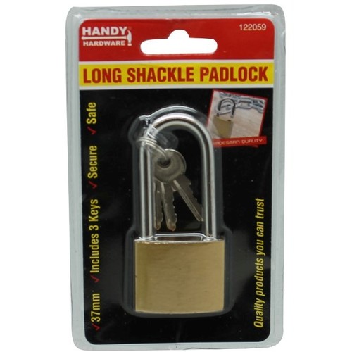 Handy Hardware 37mm Long Shackle Padlock