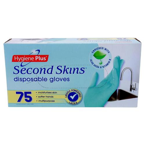 Gloves Second Skins Disposable Hygiene Plus 75pk 