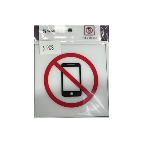 NO MOBILE S/ADHESIVE SIGN